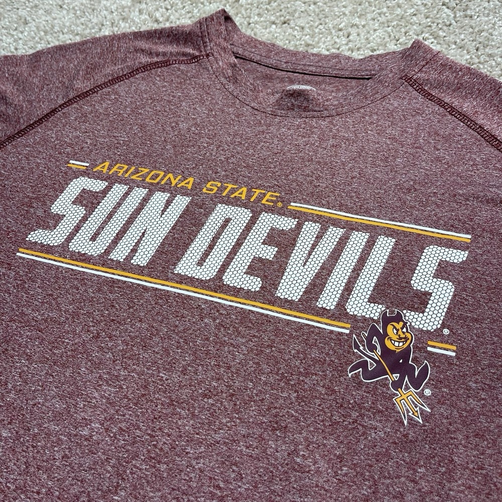Sun Devils Shirt Mens Small Rivalry Threads 91 Red Arizona State - Picture 5 of 9